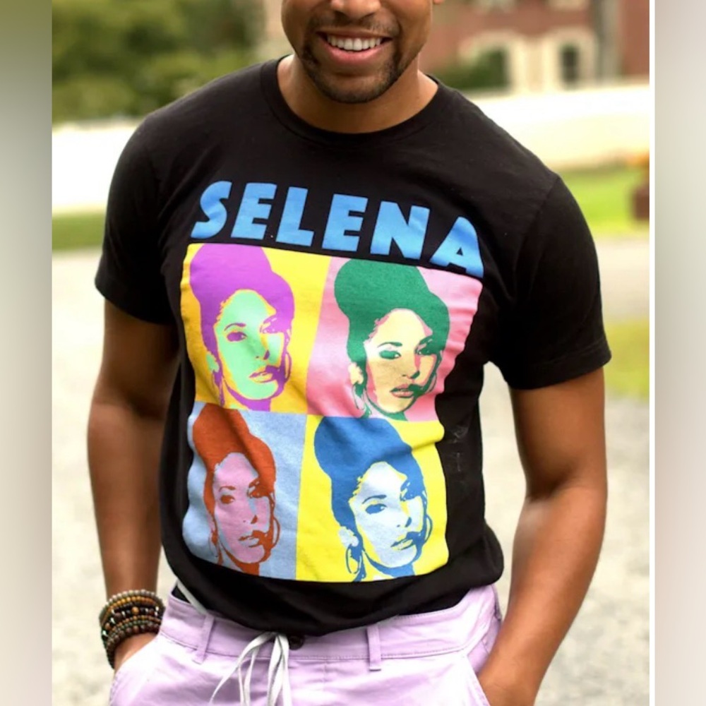 Official Selena Quintanilla merchandise crewneck inspired by Andy Warhol Unisex